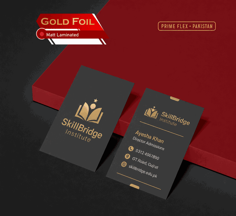 Gold Foil Visiting Card by Prime Flex in Pakistan